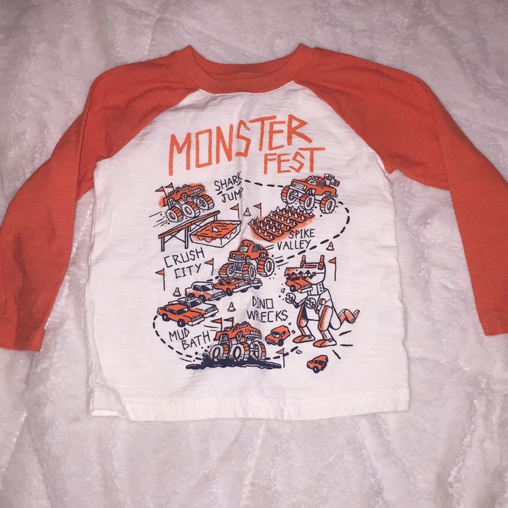 Toddler long sleeve “Monster Fest” truck T-shirt